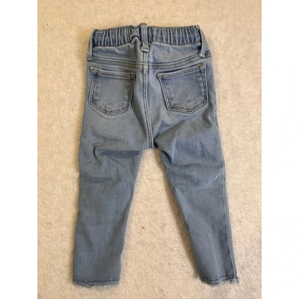 Old Navy Ballerina Toddler Girls‎ Rainbow Embroidered Skinny Jeans Light 18-24